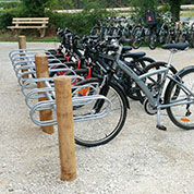 support velo en bois - 3 ou 6 places